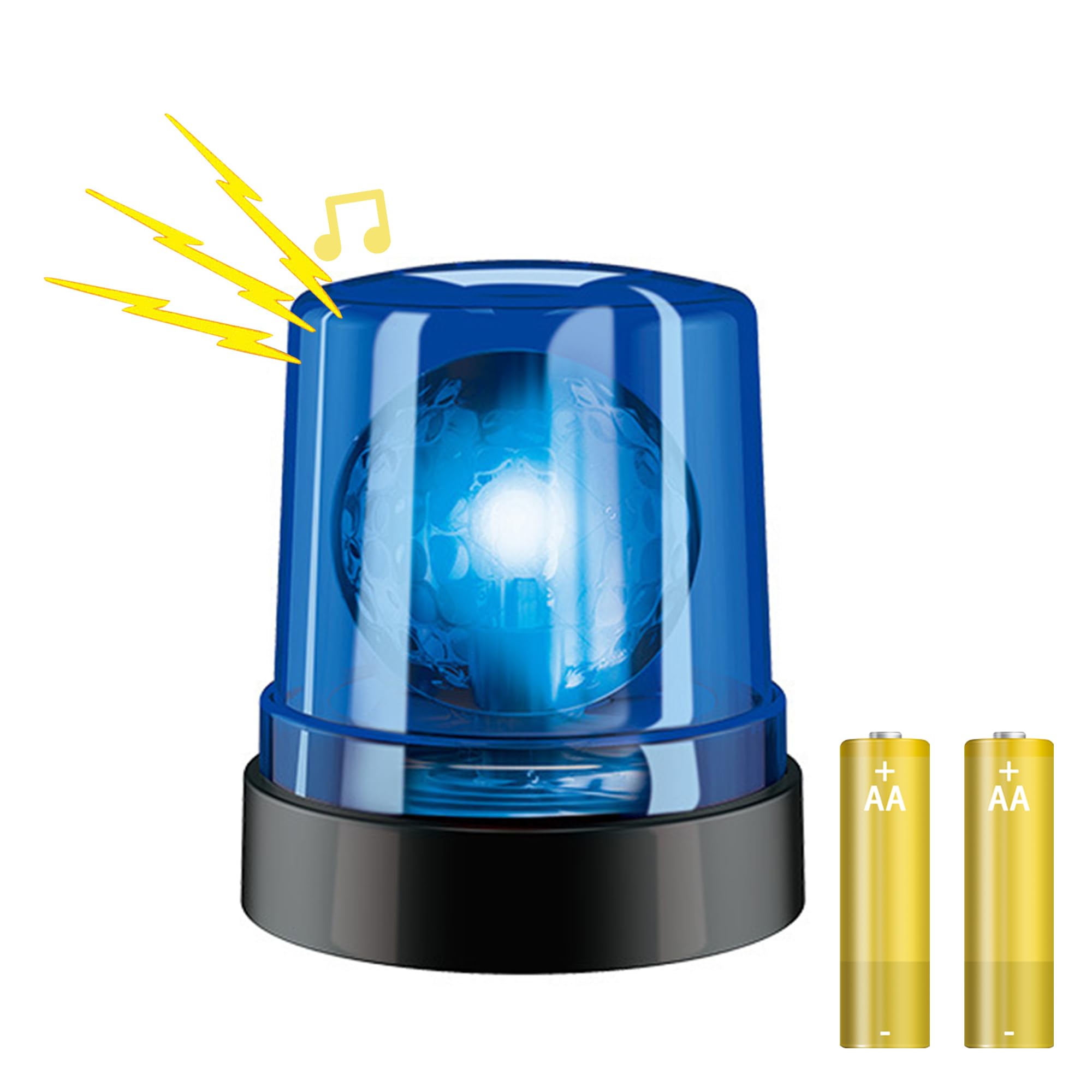 BYTEWAR Blue Police Beacon Light Toy with bright LEDs for immersive pretend play.