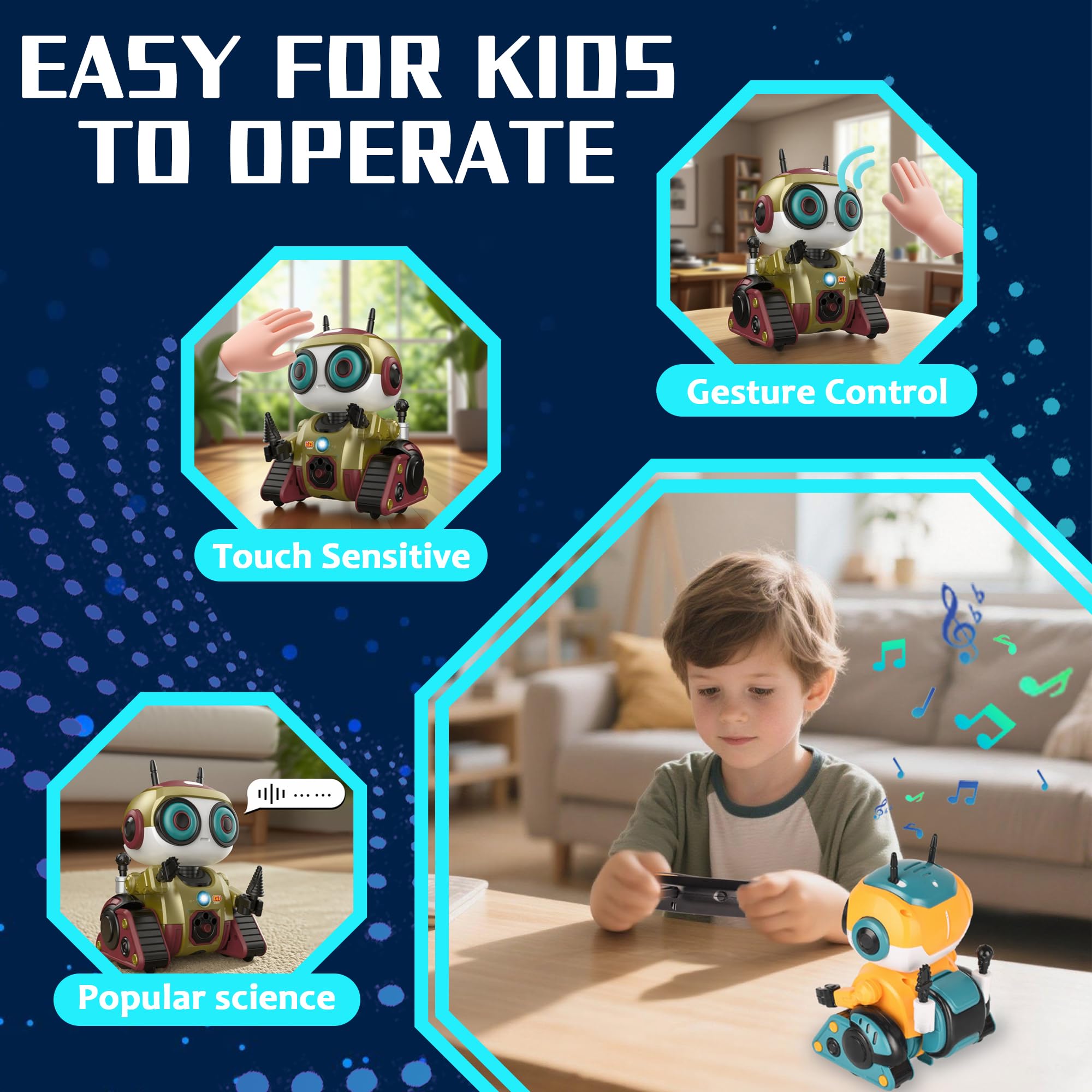 BYTEWAR robot toy music and dance demonstration during playtime.