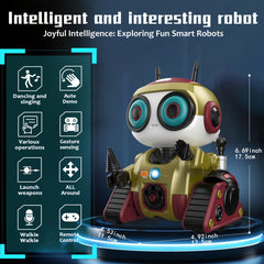 BYTEWAR robot toy gesture-control mode demonstrates motion with palm swipes.