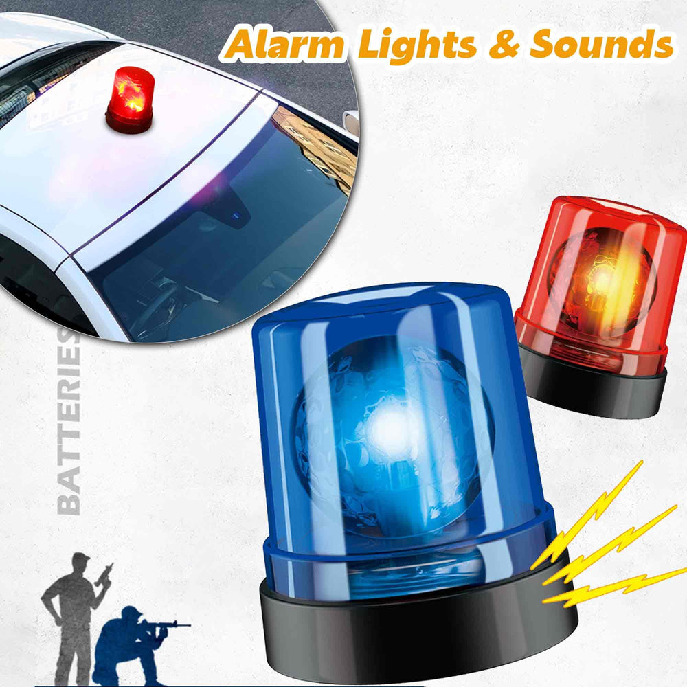 BYTEWAR toy police lights feature siren sound and flashing for immersive play.