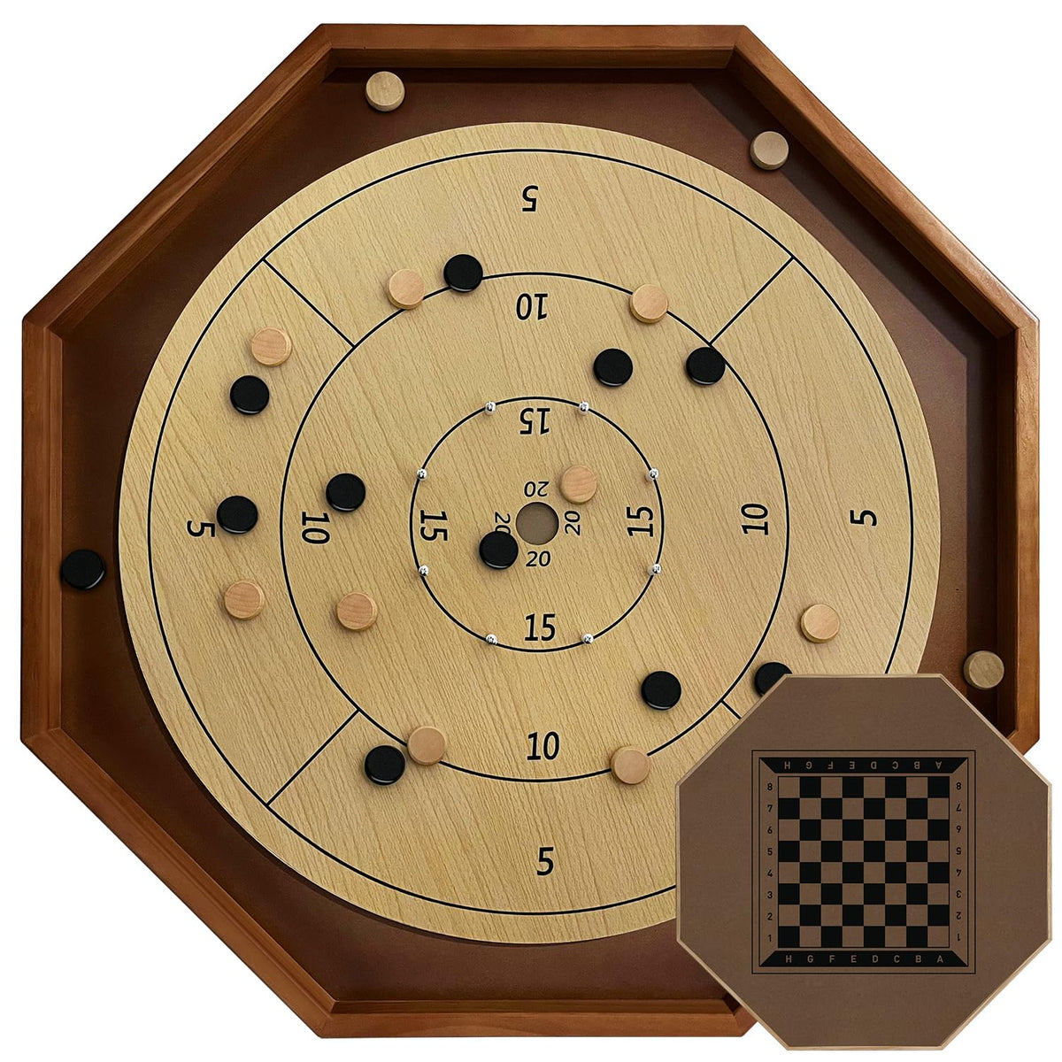BZnota 30-inch tournament crokinole board with 26-inch playing surface for steady play