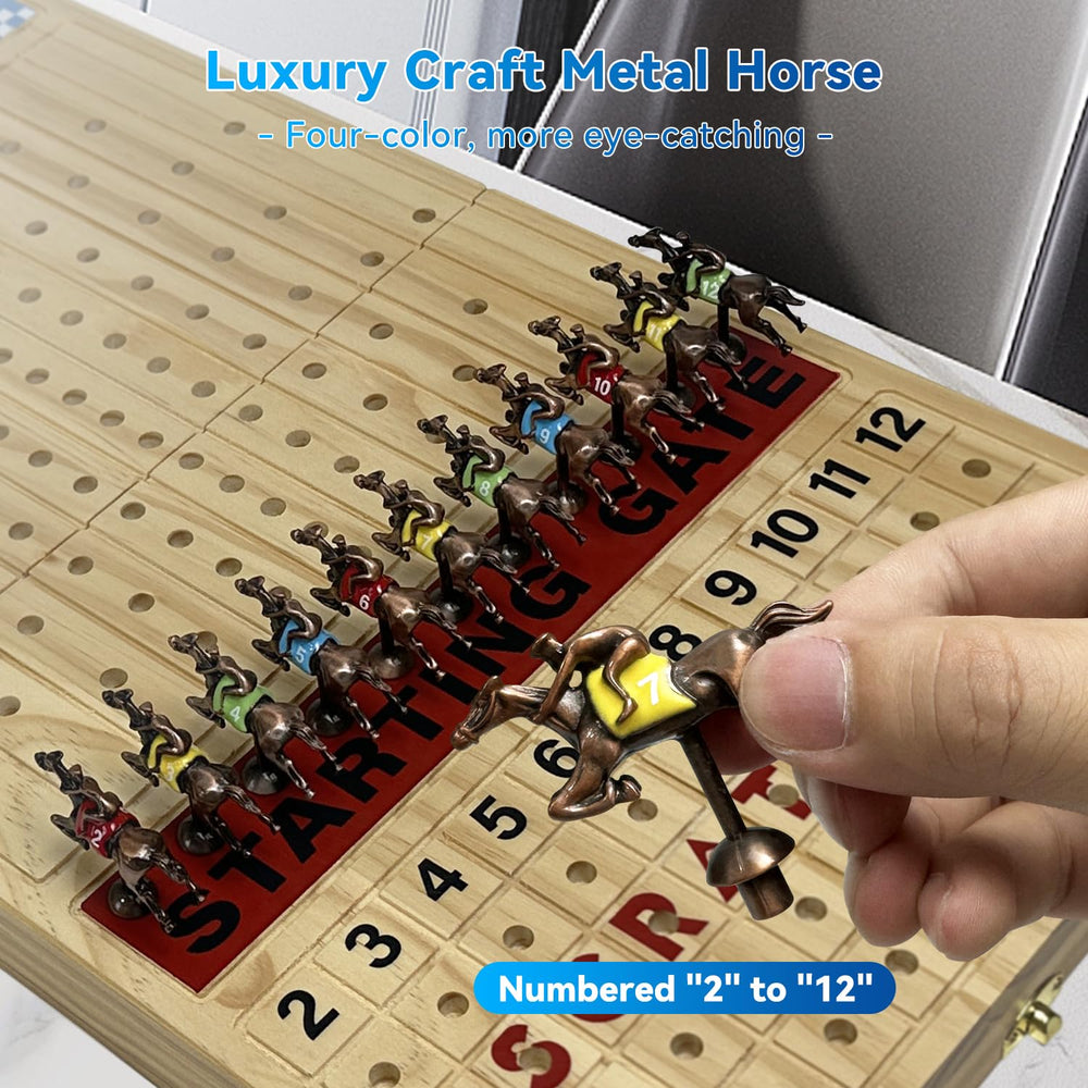 BZnota numbered luxury metal horses for authentic race vibes.