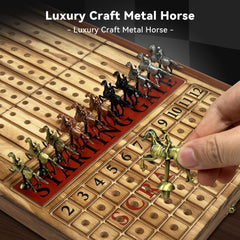 BZnota wooden horse racing board with charcoal finish for vintage look.