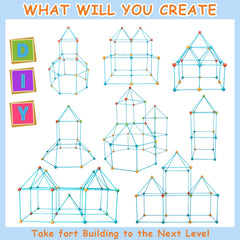 BZseed fort kit teepee layout for cozy reading and hands-on construction.