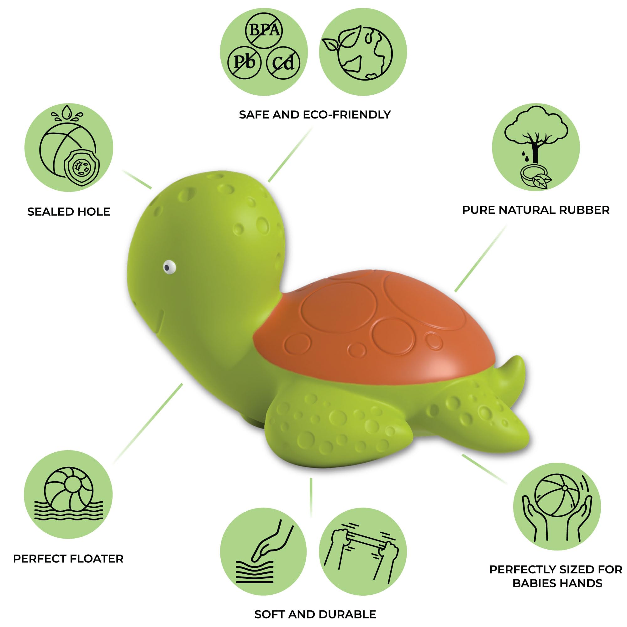 caaocho Mele bath toy easy for babies to grasp and hold