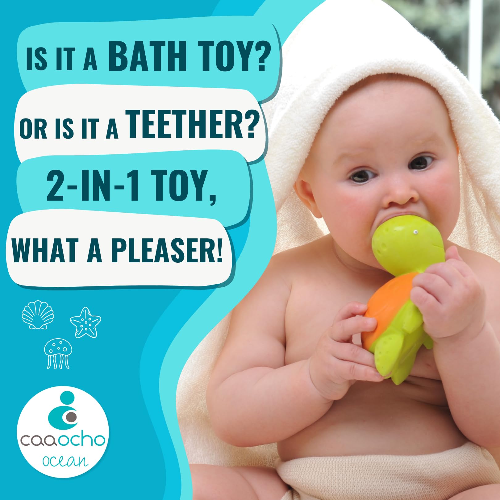 caaocho Mele bright colors support visual stimulation during baths