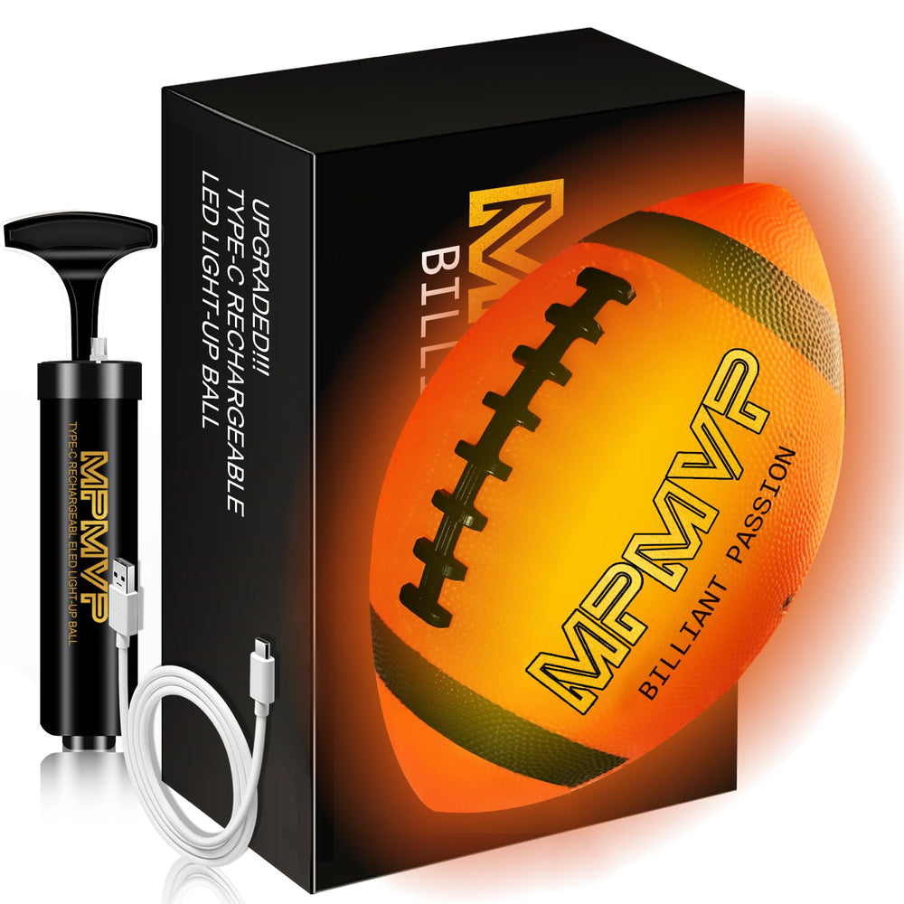 Cadyaw glow football at night enhances visibility for outdoor play.