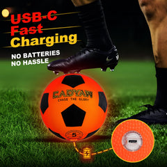 Cadyaw Glow ball charging port enables quick recharge before play.