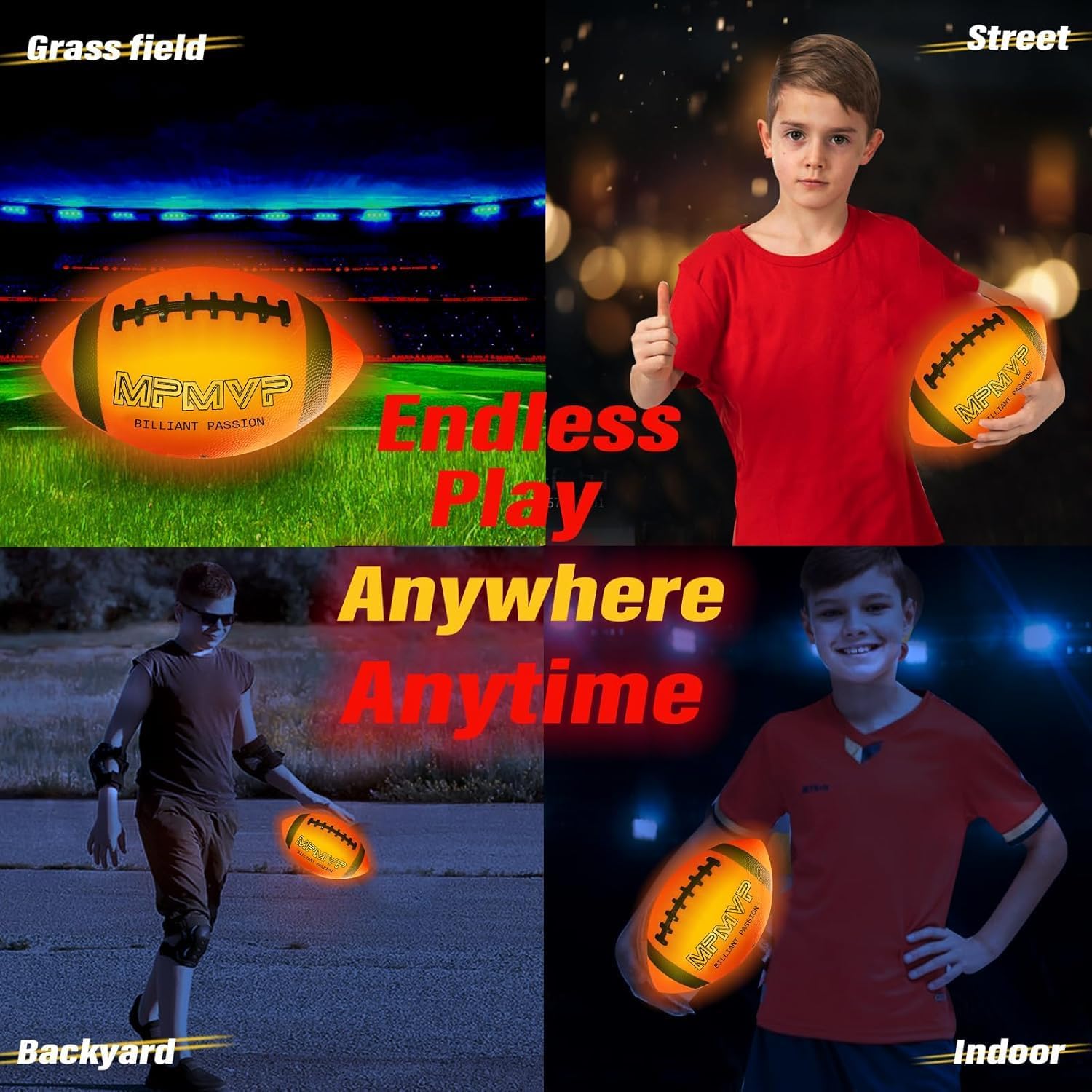Cadyaw glow football is ideal for kids and teens as a fun gift.