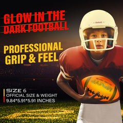 Cadyaw LED football Size 6 provides bright illumination for night games.