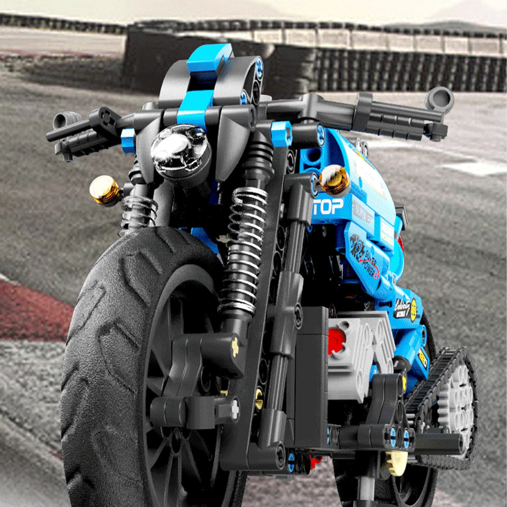 CAEROKEERL motorcycle model shows a simulated drive chain for imagination.