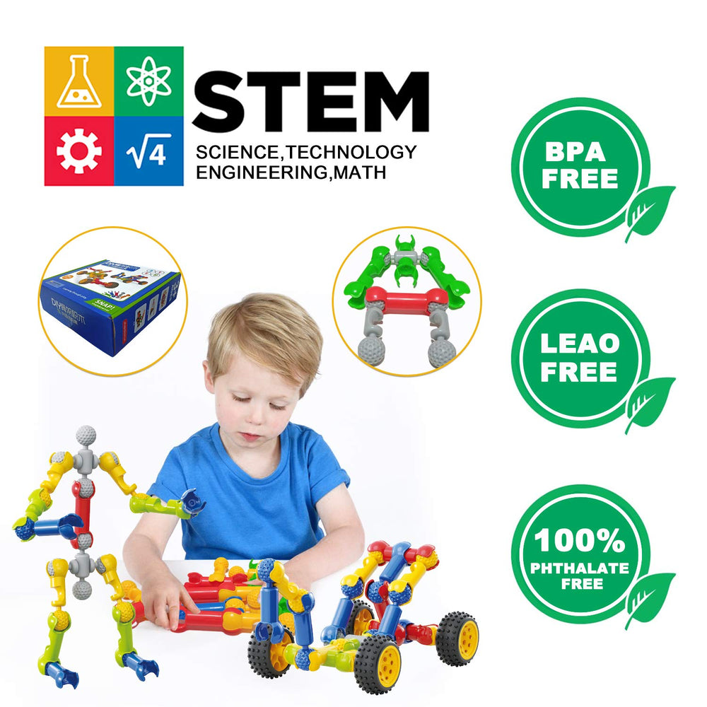 Caferria Kids Building Kit robot model fostering fine motor skills and creative engineering ideas.