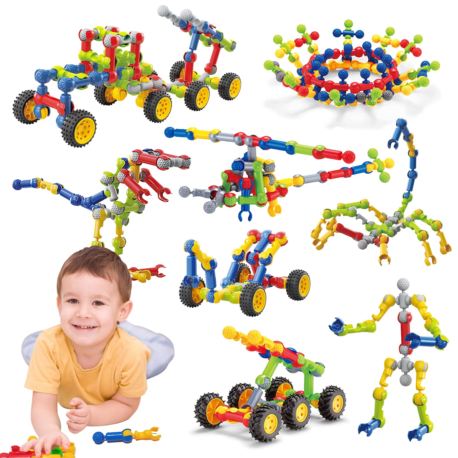 Caferria Kids Building Kit vehicle construction illustrating imaginative play and hands-on problem solving.