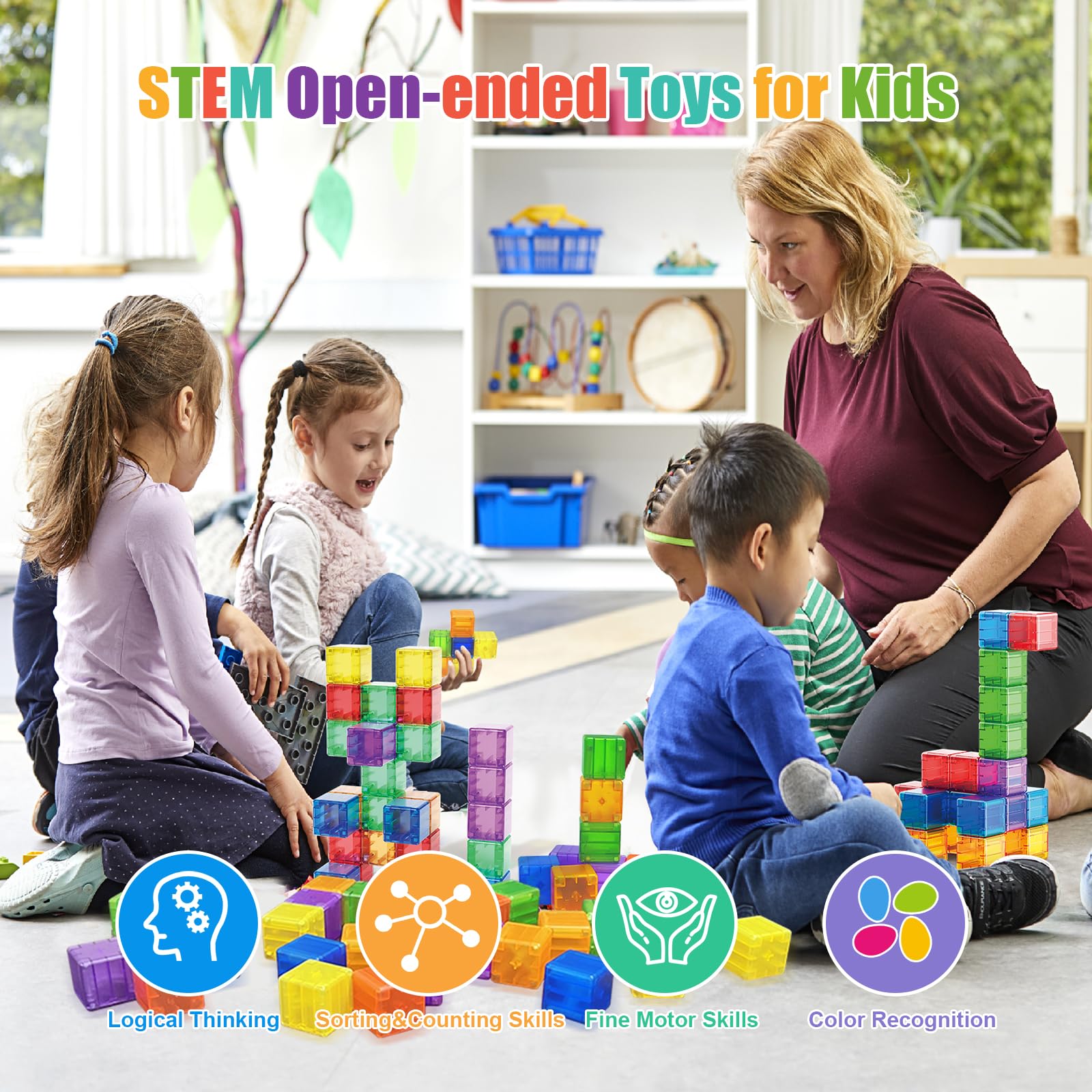 Caferria STEM learning toys encourage problem solving and fine motor growth