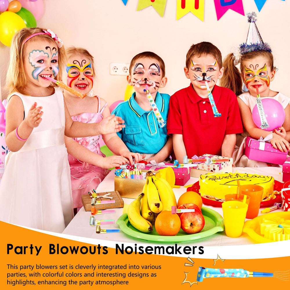 Cagemoga lightweight, easy-to-grip noisemakers for quick party moments.