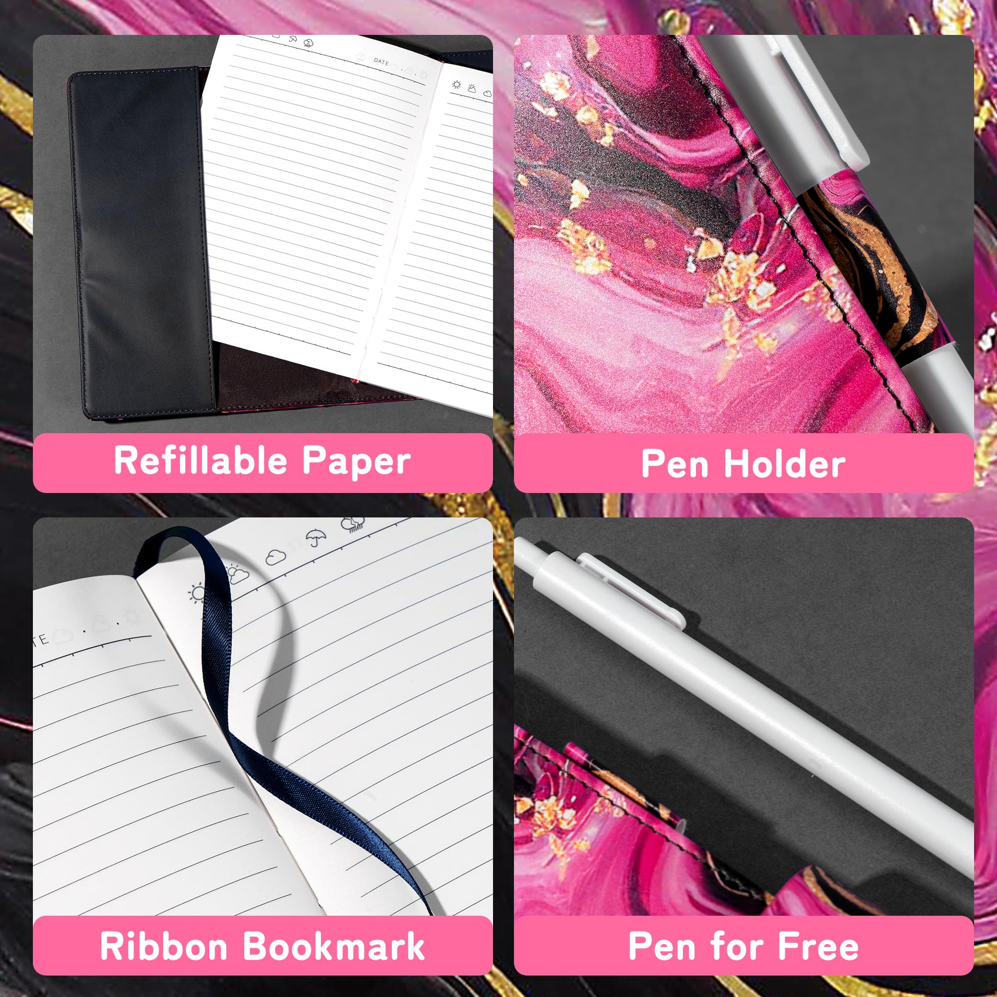 CAGIE 3-digit lock diary, secure private writings anywhere