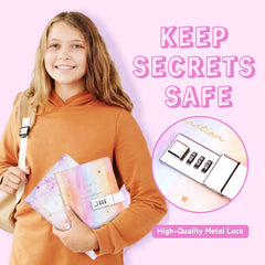 CAGIE Diary with Lock 3-digit password feature for personal journaling.
