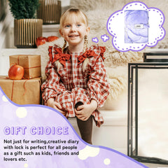 CAGIE diary lock ribbon bookmark to quickly locate entries.