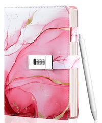CAGIE locked diary with pink cover for private journaling on the go
