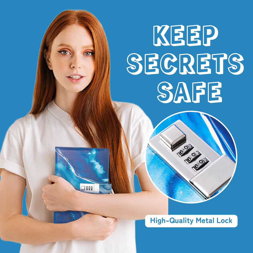 CAGIE diary lock setup instruction page aids password creation.