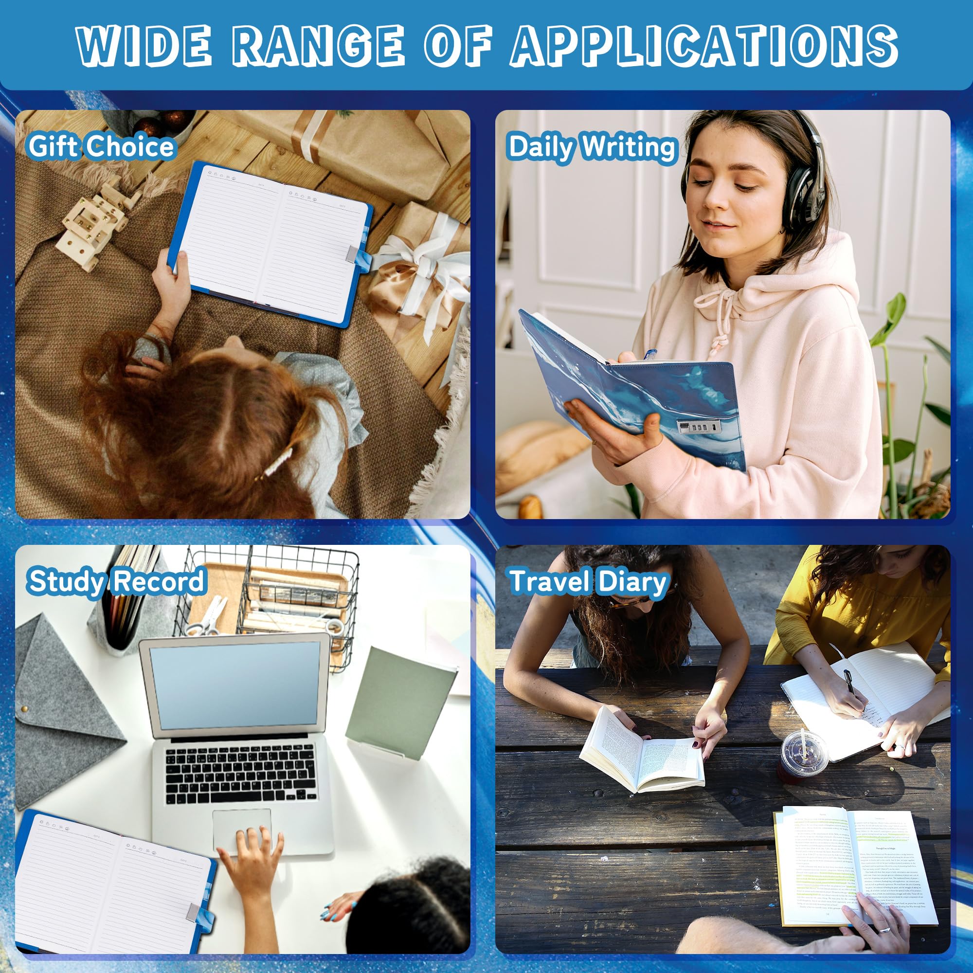 CAGIE diary lock waterproof cover protects contents on the go.