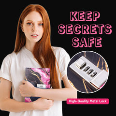 CAGIE locked journal with PU leather cover, durable and stylish for everyday use