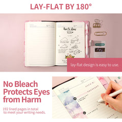 CAGIE Diary features leather pen holder with included pen for notes