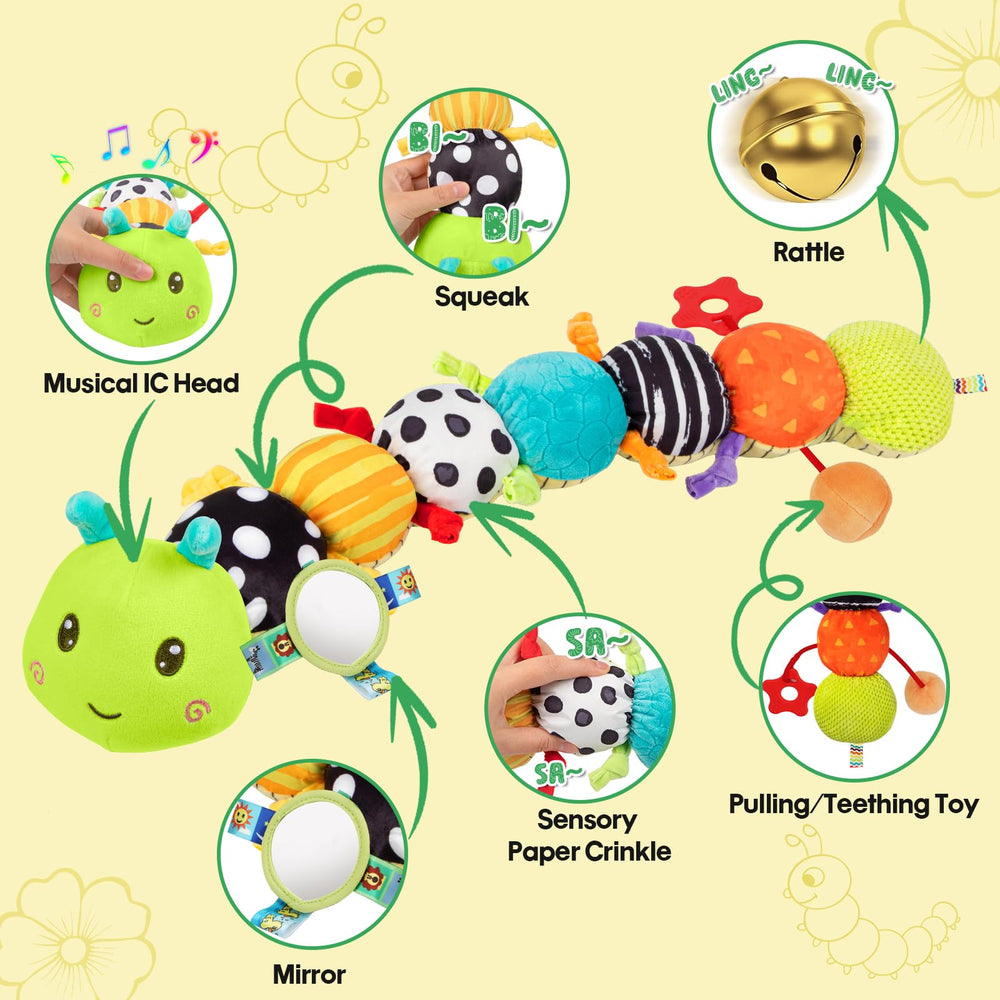CAHILON baby sensory caterpillar crinkle paper enhances tactile discovery