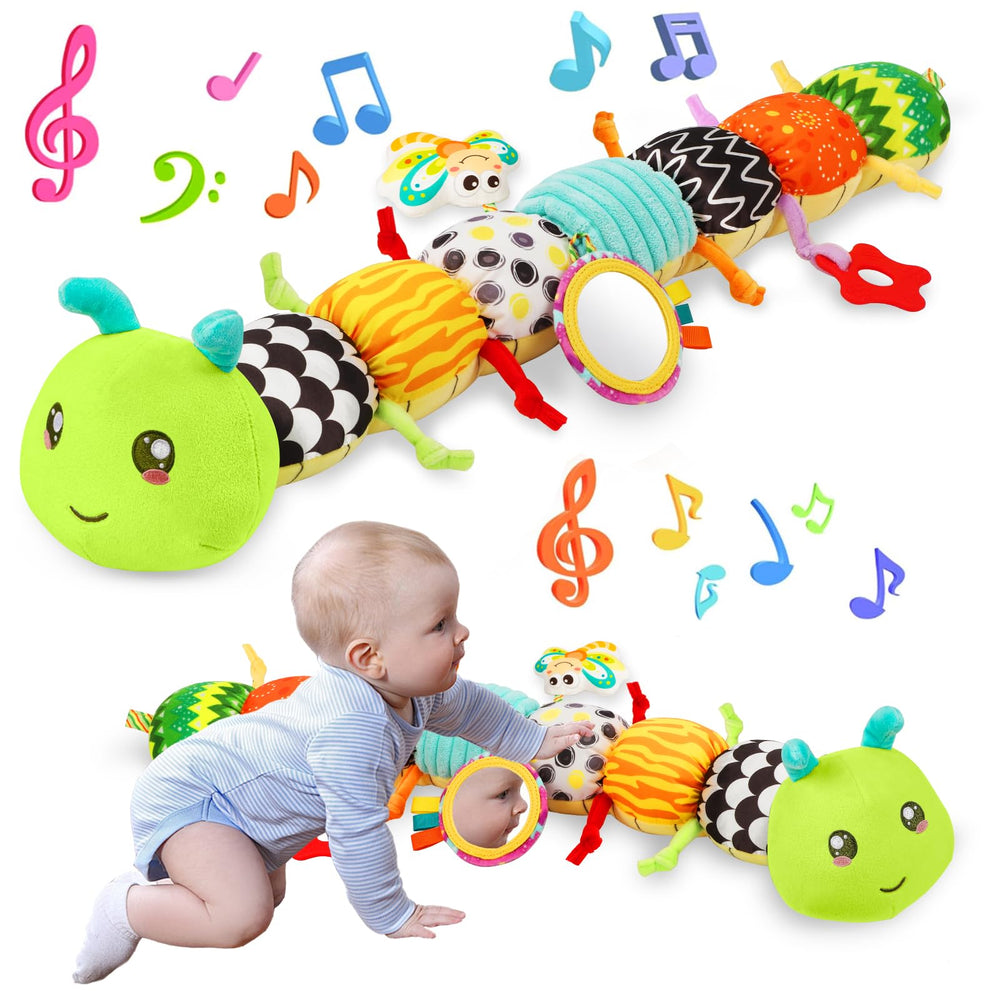 CAHILON musical caterpillar with mirror for interactive tummy time play