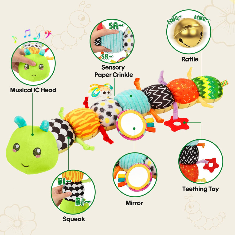 CAHILON caterpillar head with built-in music for soothing play