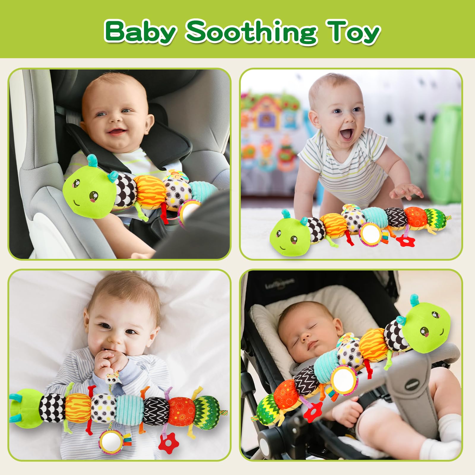 CAHILON soft fabric caterpillar ideal for crib and stroller