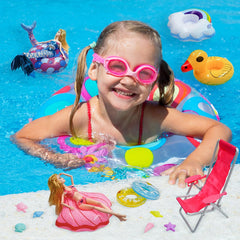 CAILESS inflatable gear supports interactive doll swimming play.