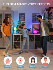Caiord karaoke 2000mAh battery enables several hours of singing.