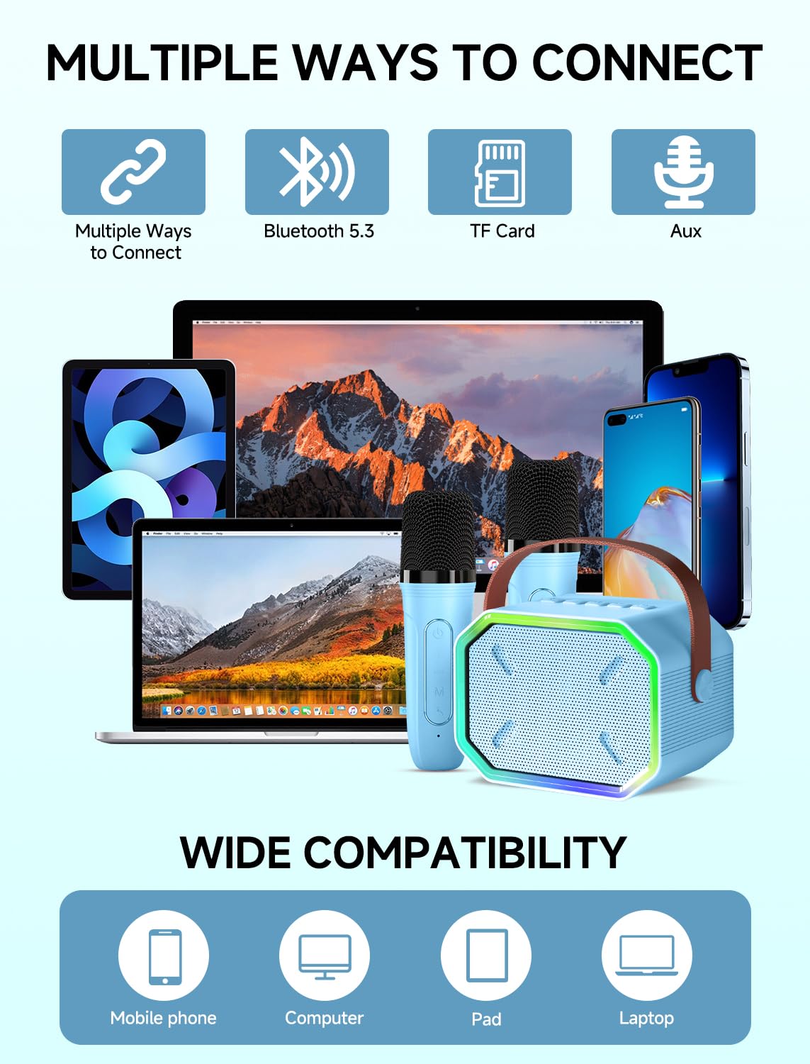 Caiord gift-ready karaoke box, a delightful birthday or holiday present.