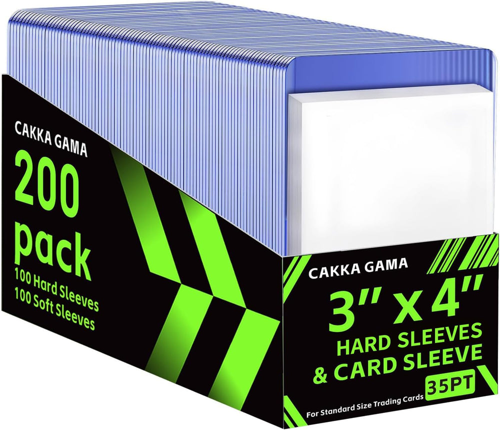 CAKKAGAMA 200pcs card sleeves pack protects and organizes trading cards