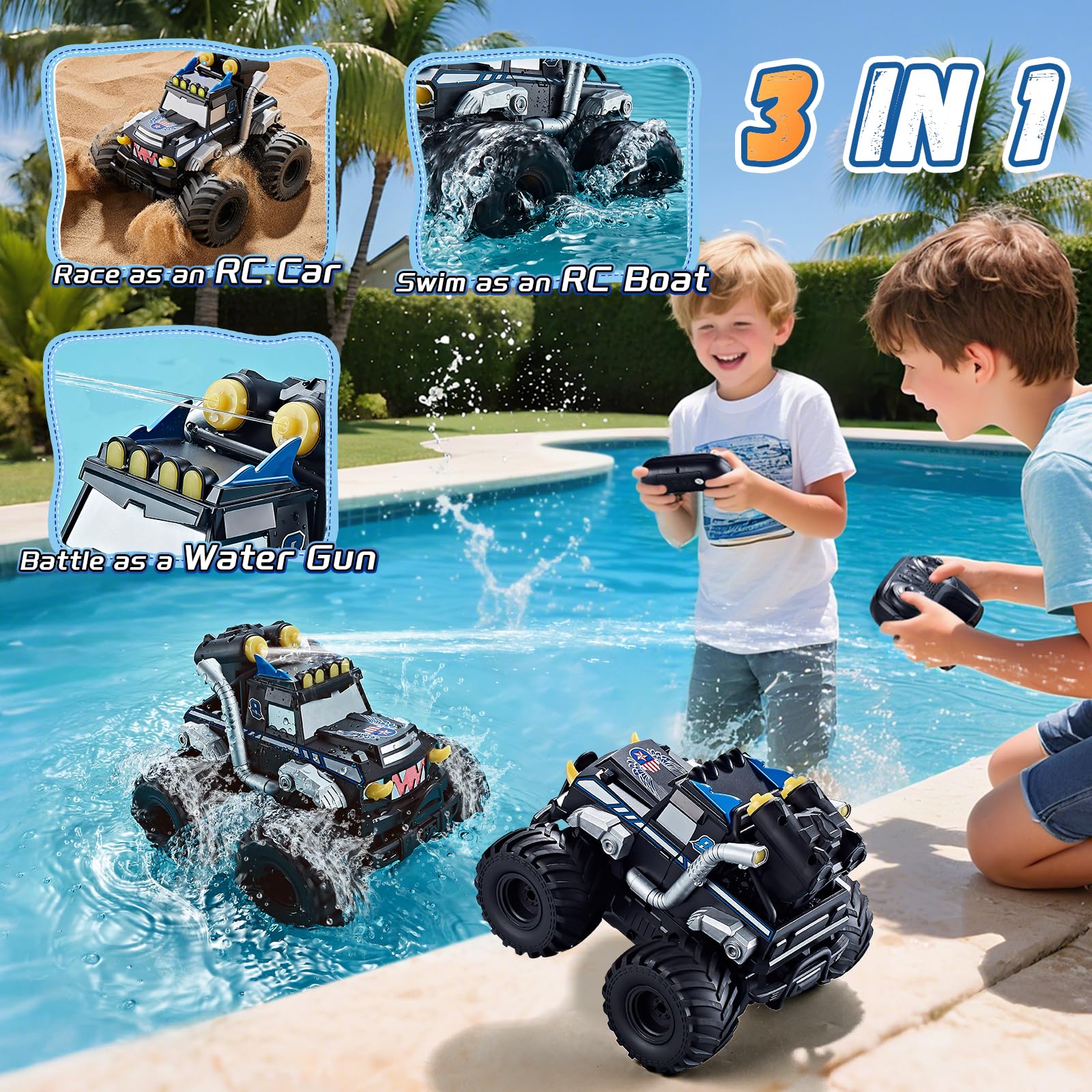 Calefwe 2.4GHz remote control allows smooth multiplayer racing.