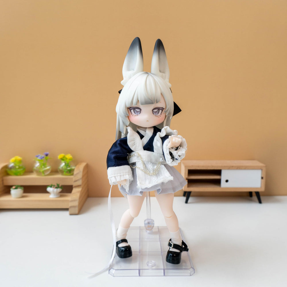 CALEMBOU Jumping Moon Rabbits figure with detailed outfits for display