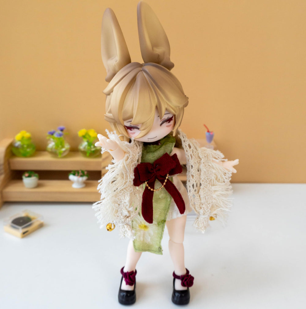 CALEMBOU Jumping Moon Rabbits doll wearing detailed outfits and accessories