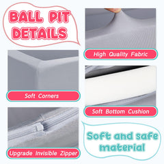 CALEPTONG ball pit bottom zipper design for easy cleaning and maintenance.