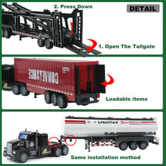 CALEST remote truck container trucks tail enables realistic cargo play at home.