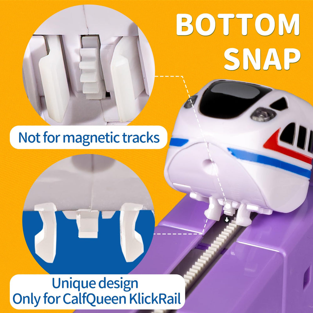CalfQueen KlickRail 2-pack rear view shows smooth wheels for steady rides.
