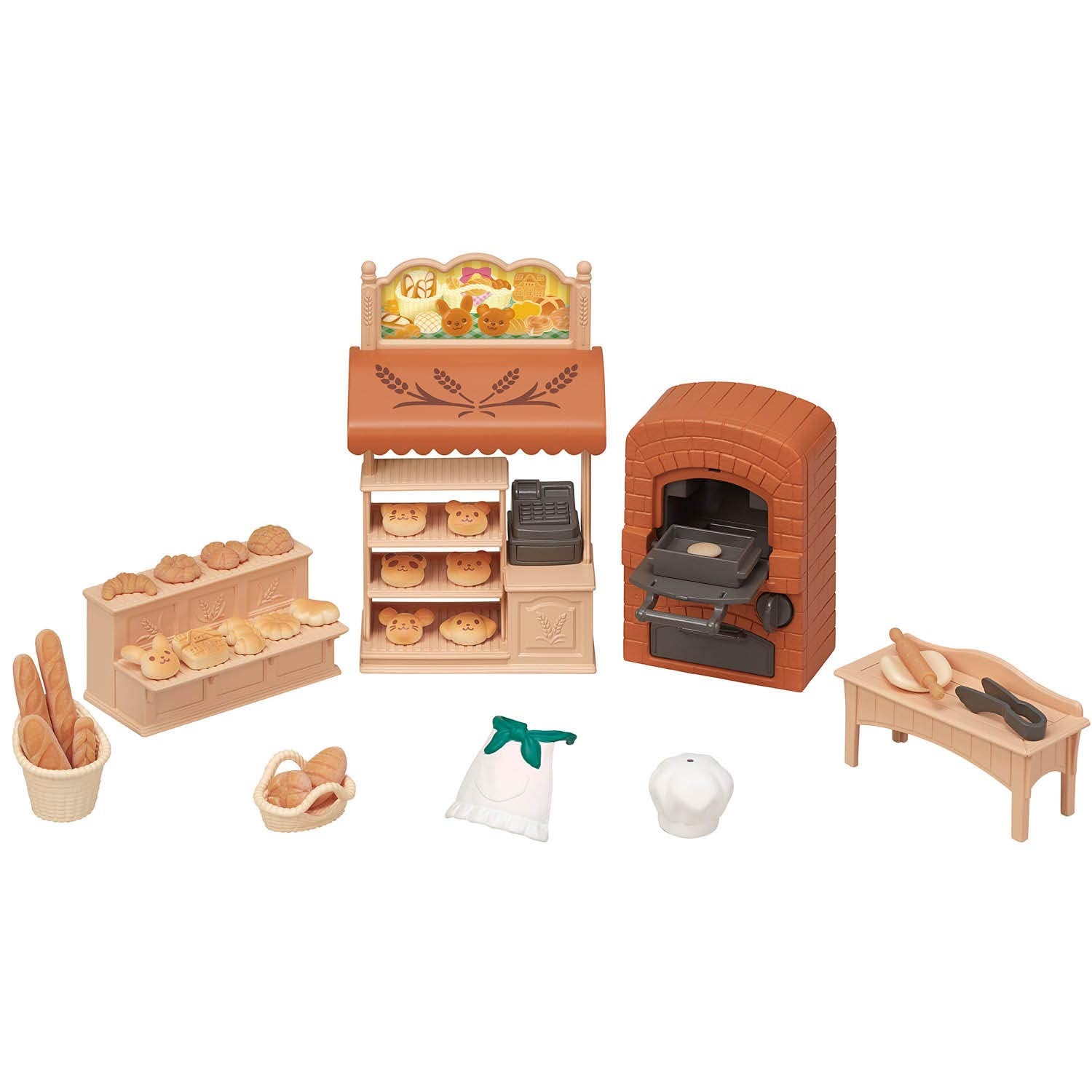 Calico Critters Bakery Shop Starter Set front view for cozy pretend baking play