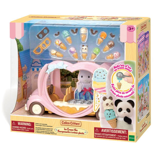 Calico Critters Ice Cream Van side view, supports park-themed storytelling and play.