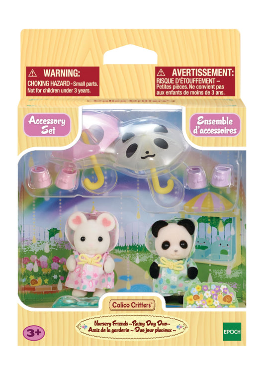 Calico Critters Rainy Day Duo: umbrellas and wellies for rainy-day storytelling