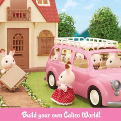 Calico Critters roof rack becomes a hopscotch game outdoors.