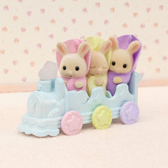 Calico Critters triplets showing different expressions to spark stories