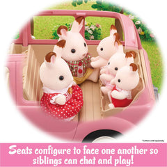 Calico Critters trunk door converts to a sunny picnic table.