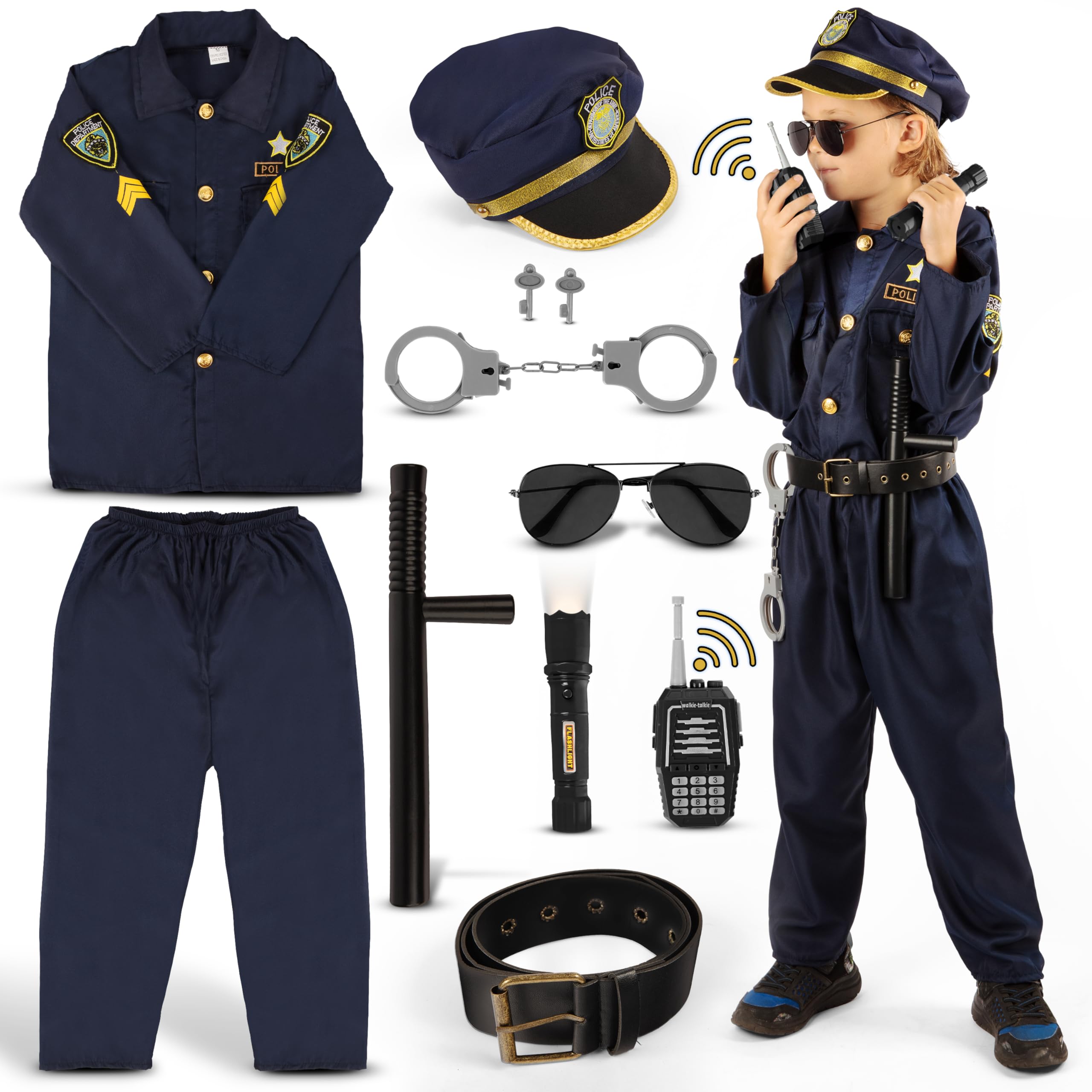 CALINREE2 police hat close-up highlighting sturdy construction and realistic style