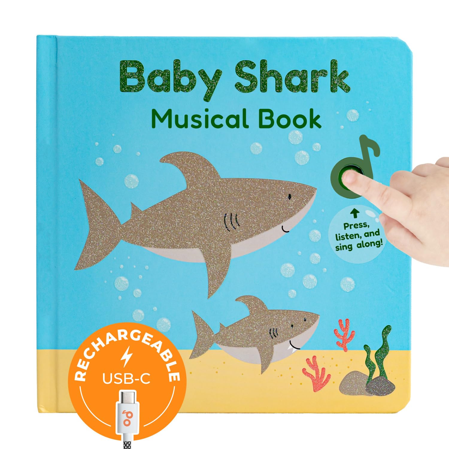 Cali's Books Baby Shark music book cover invites toddlers to explore.