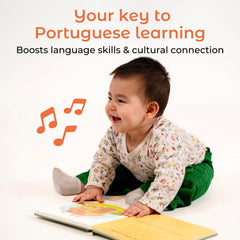 Cali's Books bilingual lyrics page with Portuguese and English.